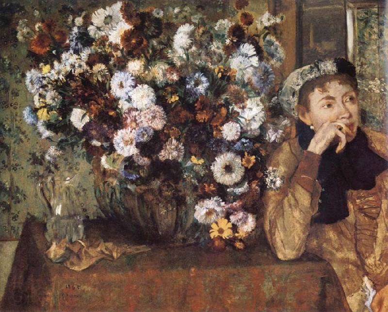 Edgar Degas Woman and chrysanthemum